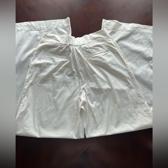 THE DROP Elegant Cream  Wide-Leg Women's Pants - Picture 7 of 7